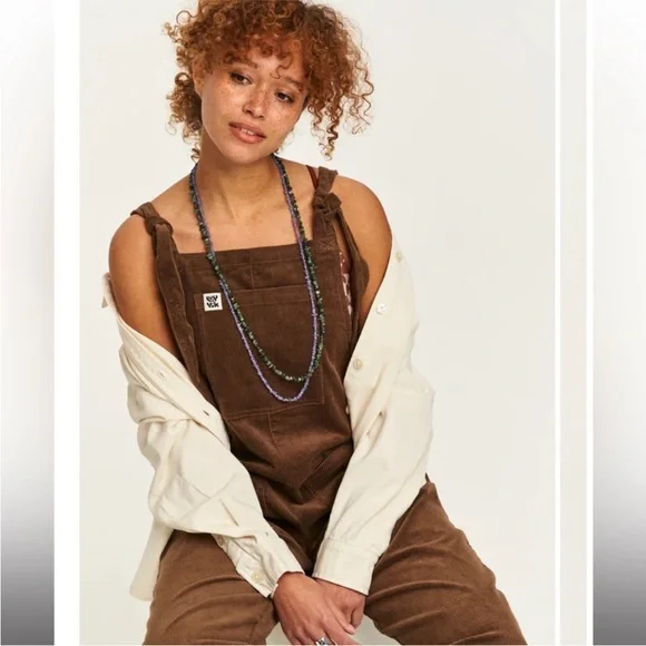 Lucy & yak brown corduroy dungarees overalls - Picture 3 of 9